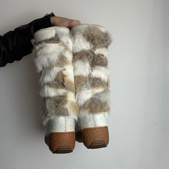 Vintage Y2K Oscar Sport Genuine Fur Made in Italy Winter Boots - Picture 5 of 8